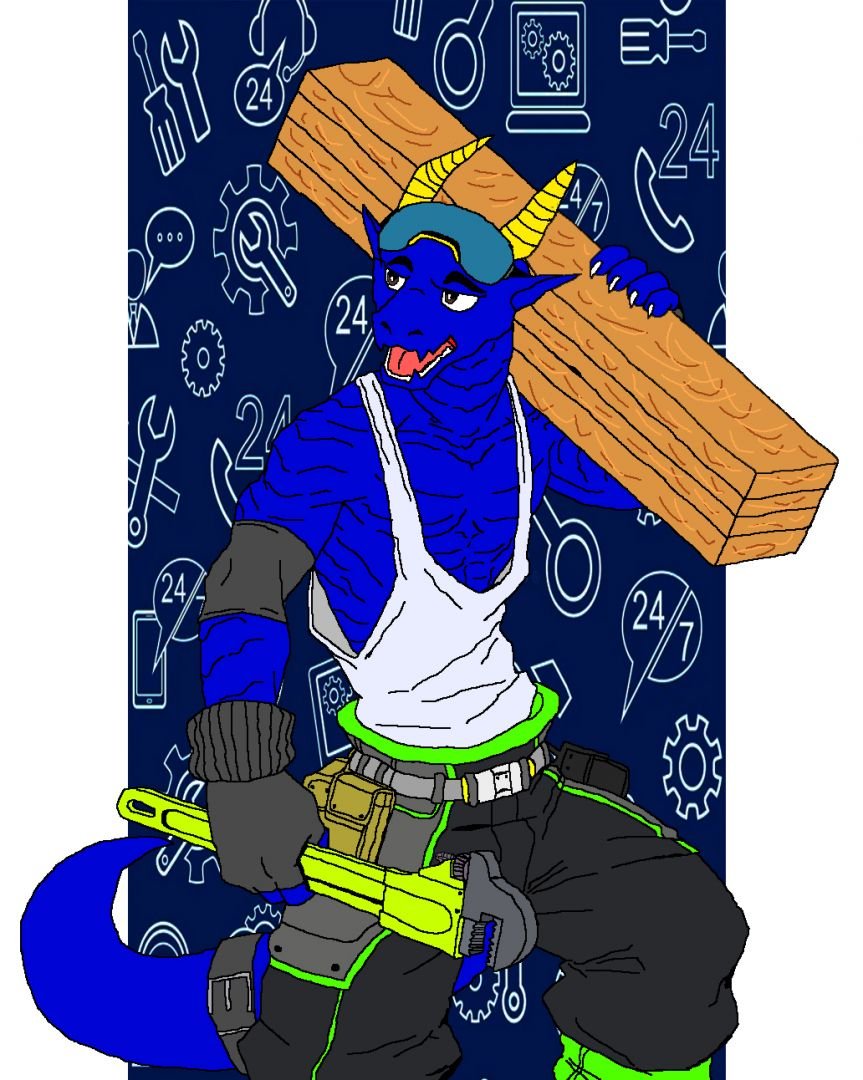 Nueva actualización de mi fursona esta basado el