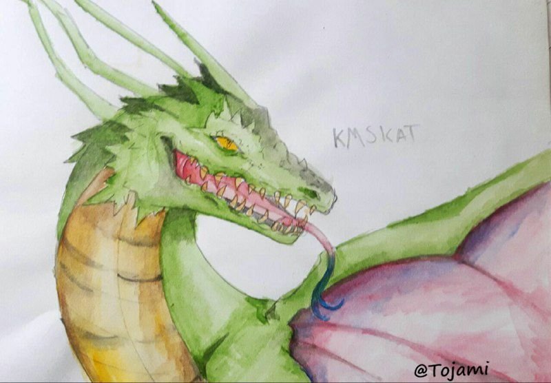 Un Dragoncete hecho a acuarela