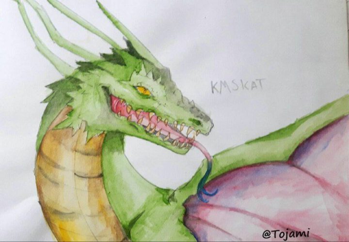 Un Dragoncete hecho a acuarela