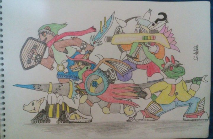 Dibujo que hice en honor a Monster Hunter