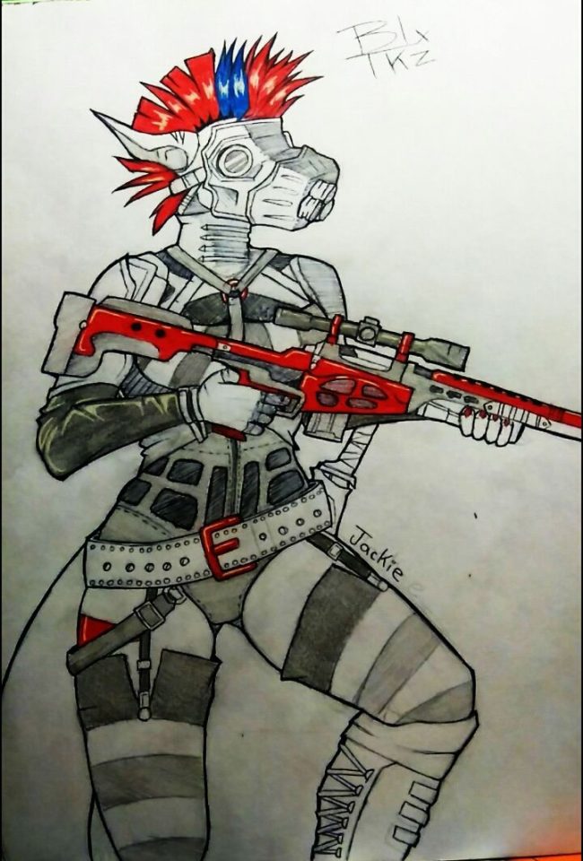 Un dibujo Steampunk de uno de mis personajes,
