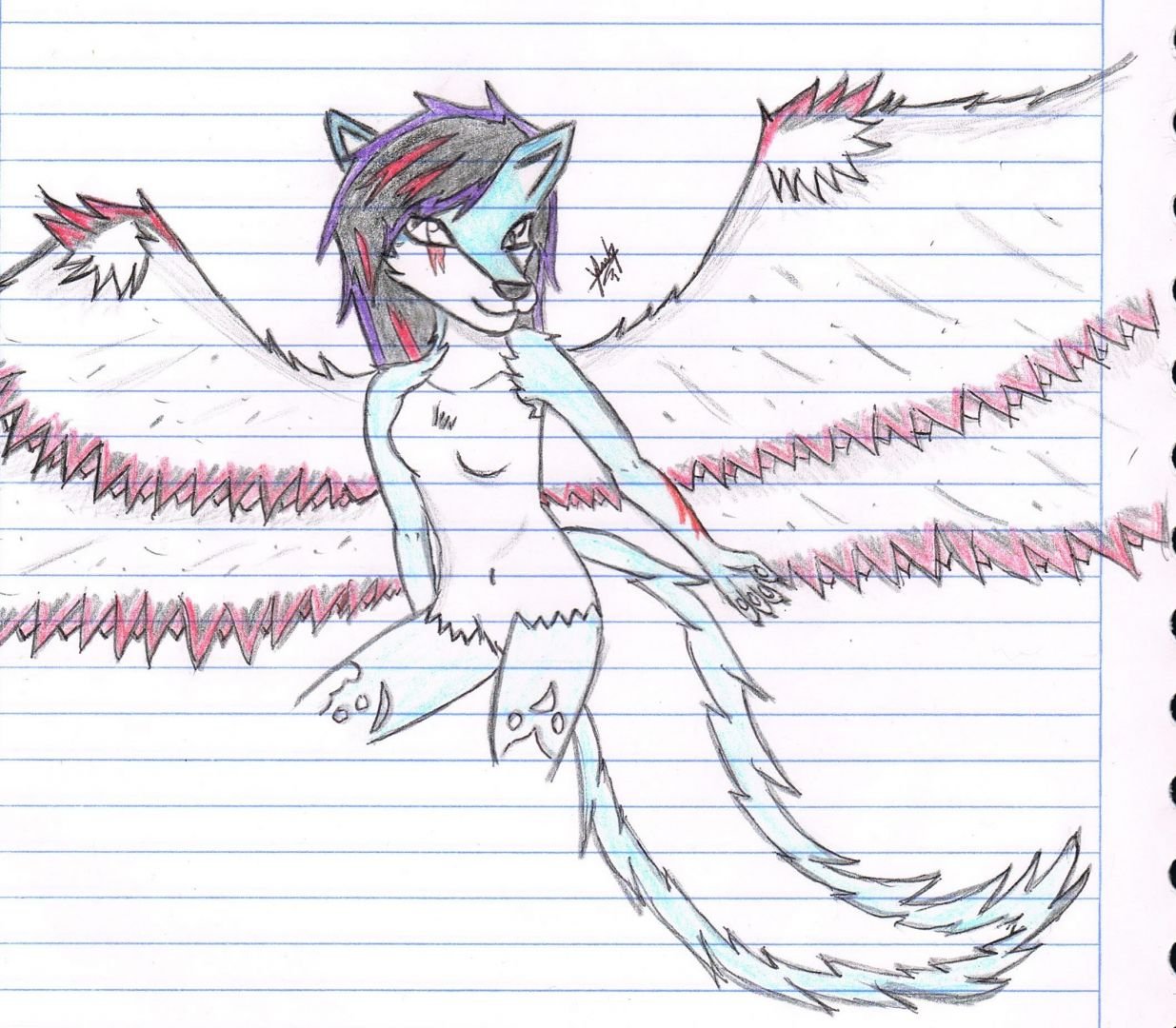dibujo que hice para un art trade con