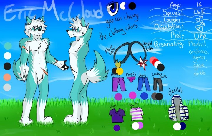 La hoja de referencia de mi fursona