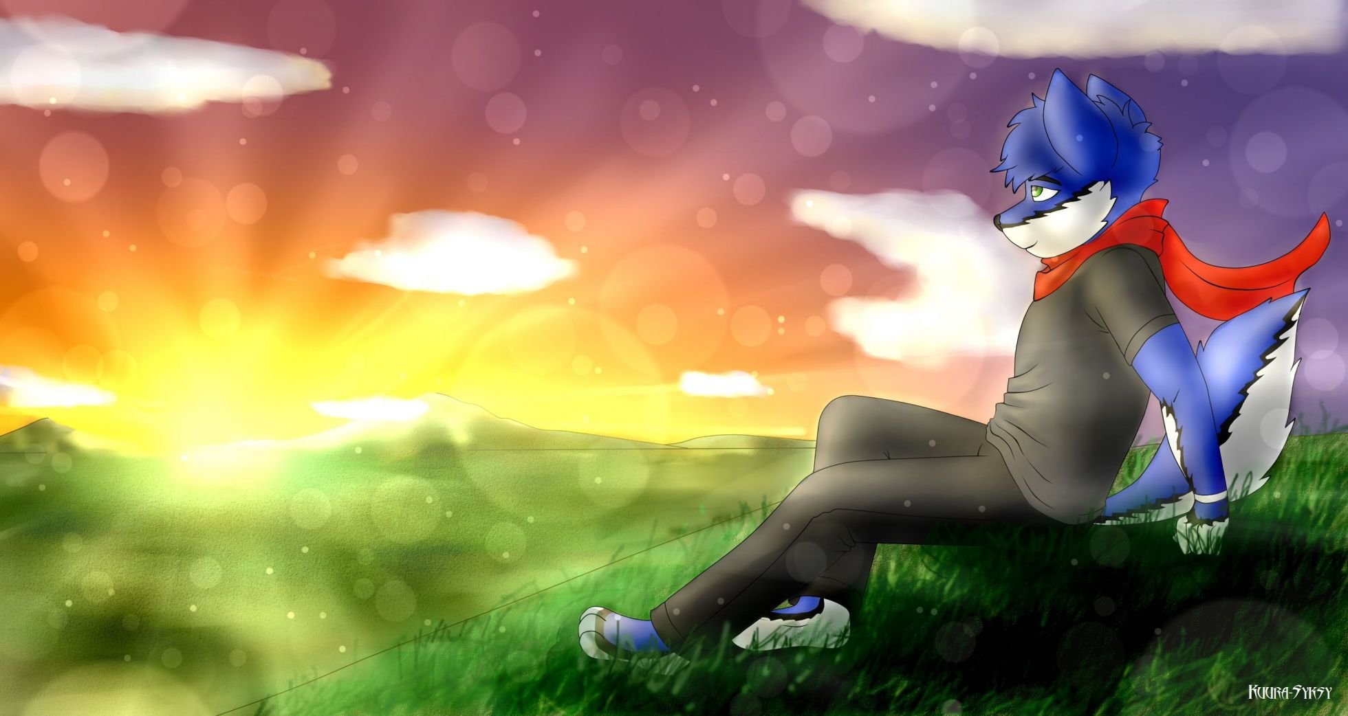 Aqui un art trade para un colega artista