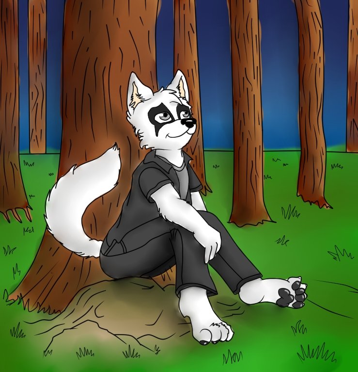 Un burdo coloreado de mi fursona hehe, apenas