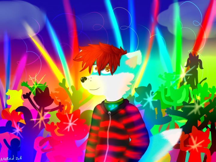 lobo en fiesta xd