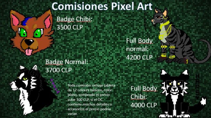 comisiones pixel art