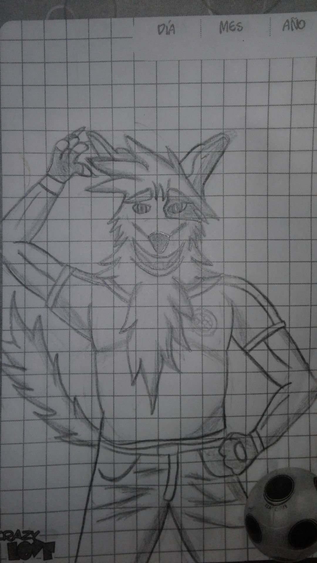 mi sursona de frente (prueba en el colegio)