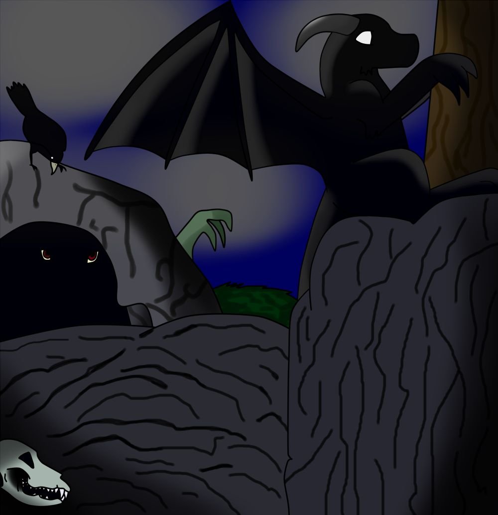Mi dibujo por halloween por fin terminado!