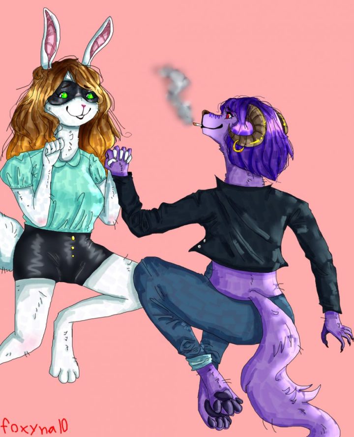 Unas lesbianas que dibuje