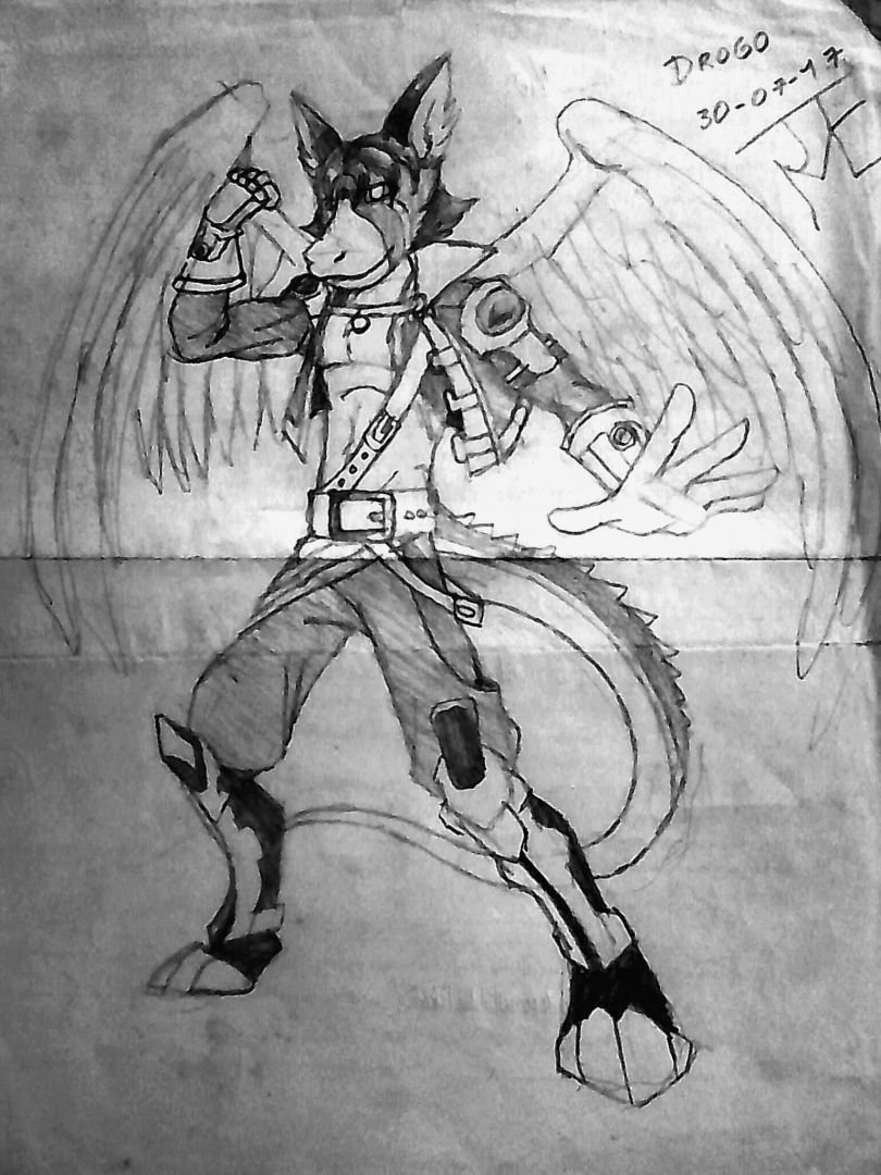 diseño de fursona para Drogo, pero este se