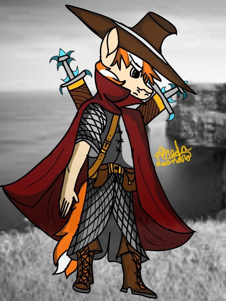 mi personaje en estilo medieval,.me tomo horas realizarlo,