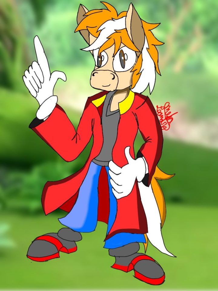 este es mi perosnaje estilo sonic the hedgehog,
