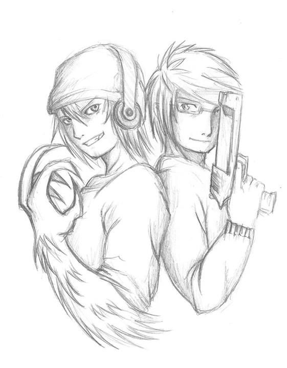 en este dibujo hecho por mi hermano para